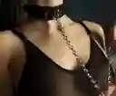 Collar De Cuero Con Cadena