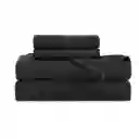 Sabanas King Hotel Suave 1800 2 Fundas Almohada Color Gris Oscuro