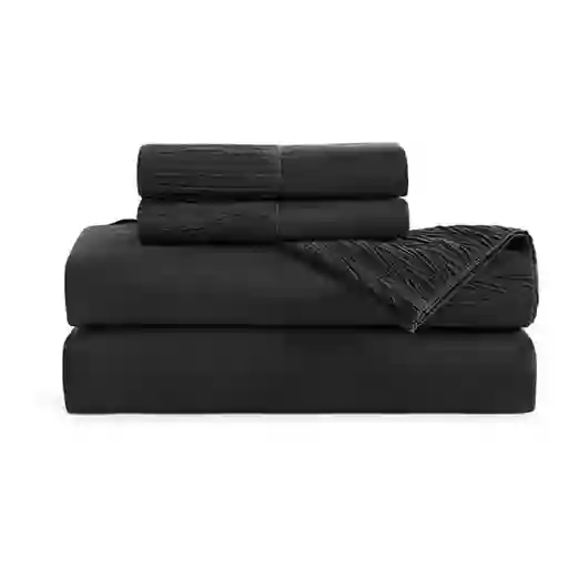 Sabanas King Hotel Suave 1800 2 Fundas Almohada Color Gris Oscuro