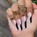 Uñas Postizas Profesionales Decoradas Largas Cuadradas Abs X24unds