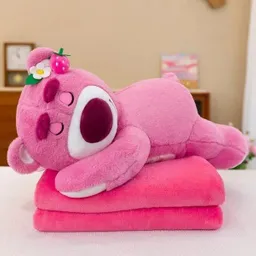 Peluche Osito Lotso Acostada Con Cobija – 2 En 1 Suave Y Tierno