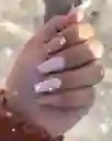 Uñas Postizas X24unds Profesionales + Adhesivo Decoradas Largas Abs Polish Glitter
