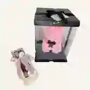 Caja X 8 Fresas Con Chocolate Mas Oso De Rosas Eternnas Color Rosado