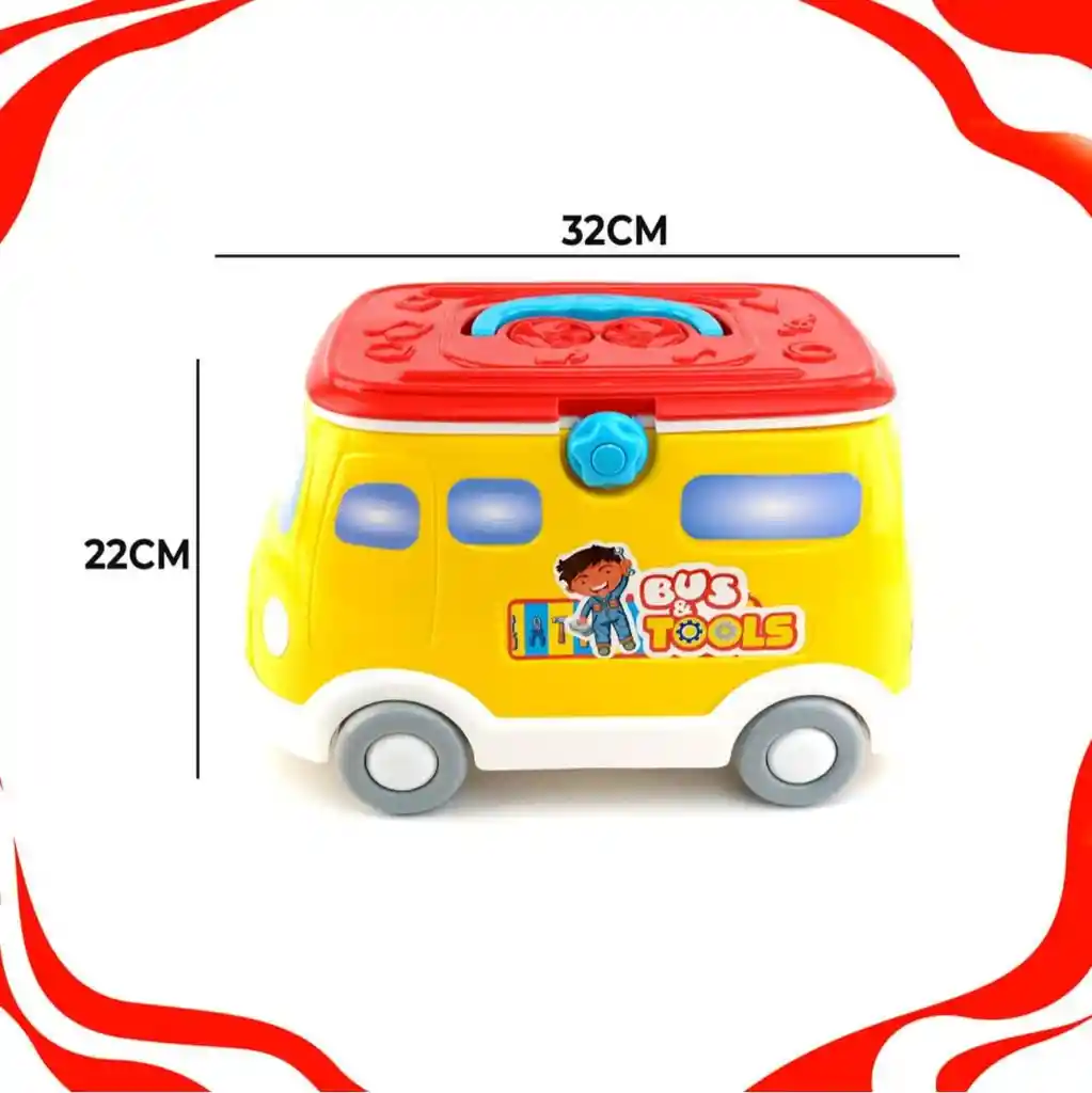 Juguete Didactico Niños Bus Herramienta Estimulacion, Entretencion