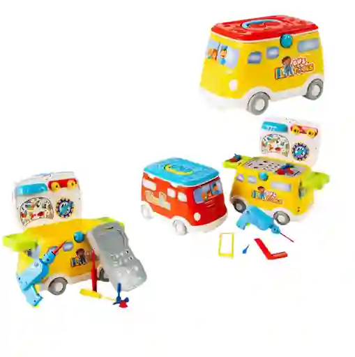 Juguete Didactico Niños Bus Herramienta Estimulacion, Entretencion