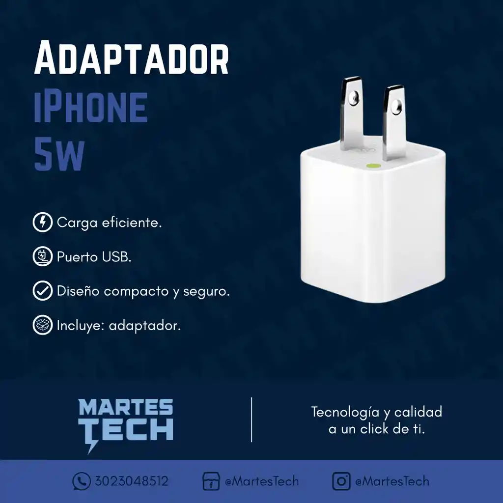 Adaptador 5w Para Iphone