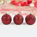 Juego De Esferas Decorativas De Navidad 3 Piezas