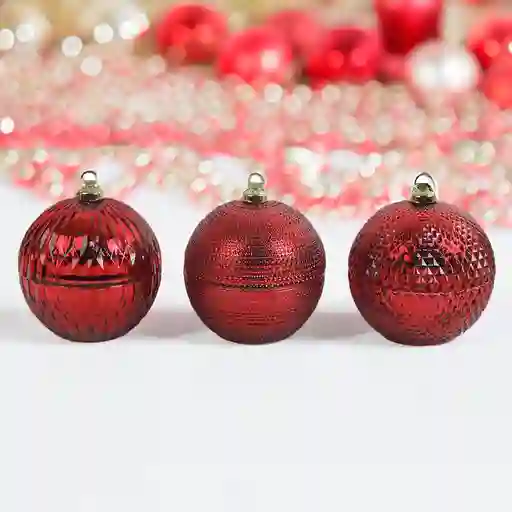 Juego De Esferas Decorativas De Navidad 3 Piezas