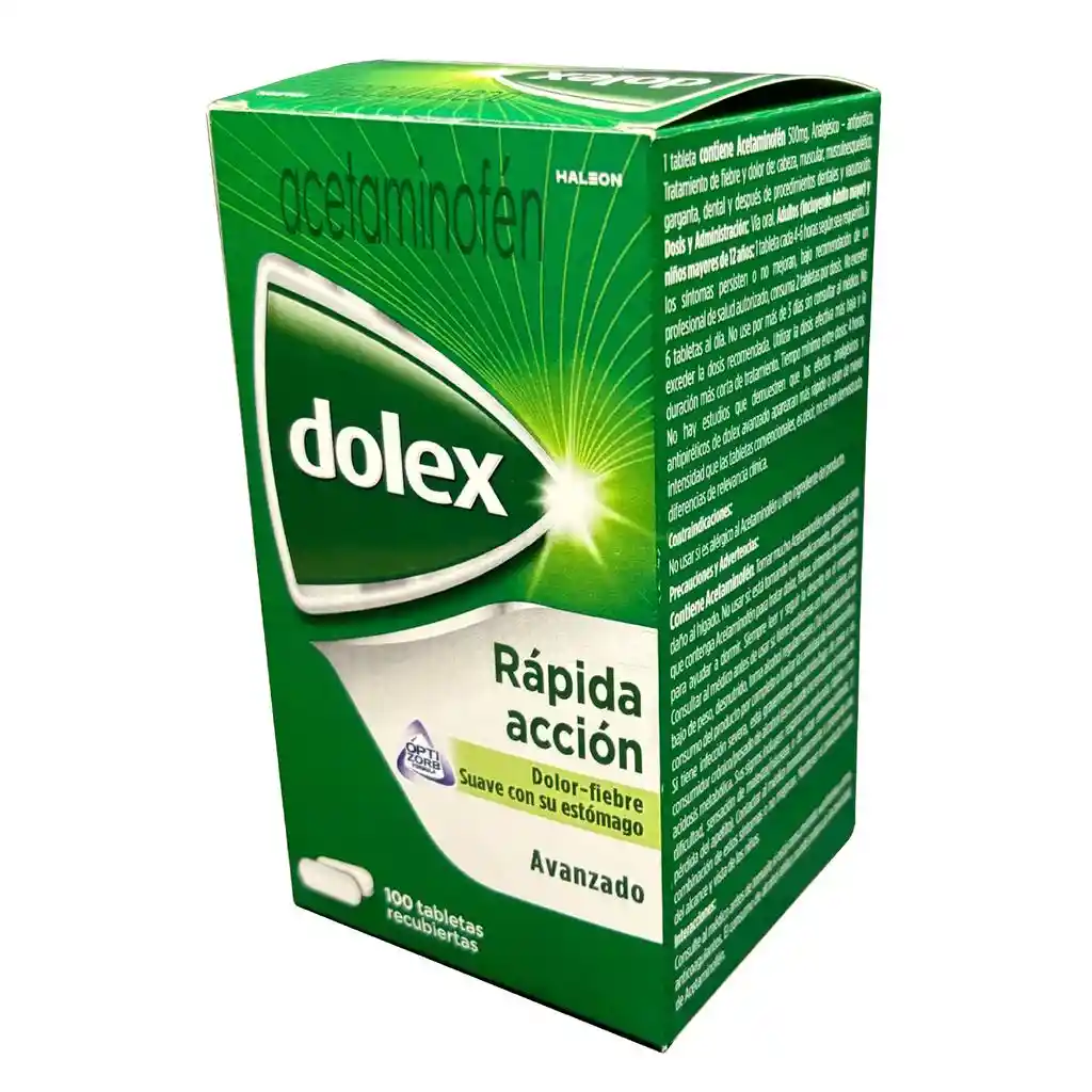 Dolex Analgésico Con Acetaminofén De Rapida Acción 100 Tabletas