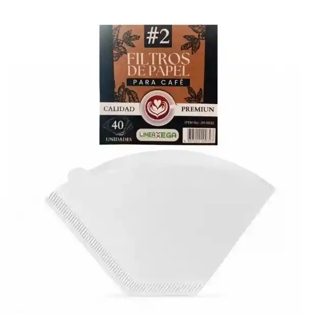 Filtro De Papel Para Cafe #2 X 40 Und Linea Mega