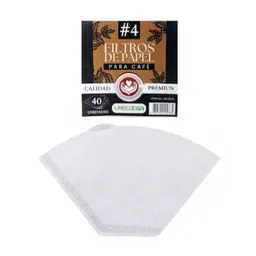 Filtro De Papel Para Cafe #4 X 40 Und Linea Mega