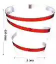 Vasos 9onzas Plástico Desechable Zigzag Rojo. Vasos Bonitos, Elegantes Y De Lujo