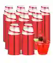 Vasos 9onzas Plástico Desechable Zigzag Rojo. Vasos Bonitos, Elegantes Y De Lujo