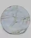 Plato Base 33 Cms Blanco Marmolizado, Plato De Carga, Platos Elegantes, Plato De Lujo