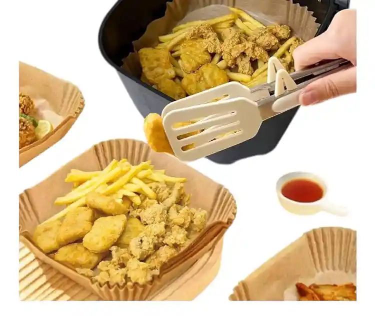 Carpeta De Papel Cuadrada Para Freidora, Air Fryer De 20 Cms