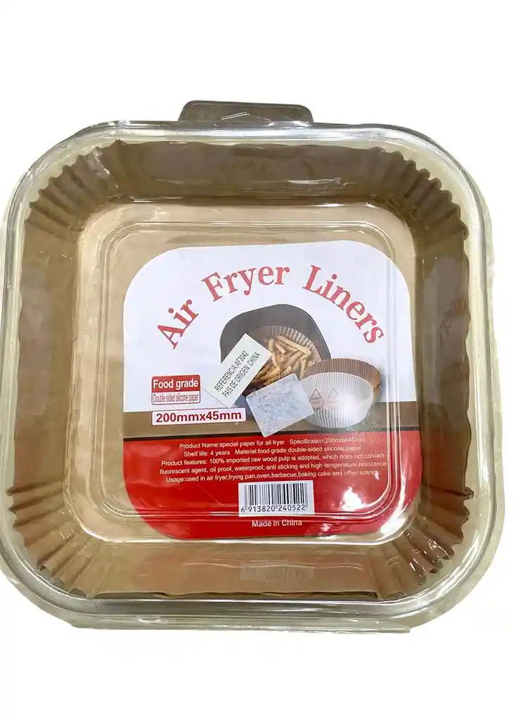 Carpeta De Papel Cuadrada Para Freidora, Air Fryer De 20 Cms