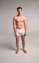 Bóxer Medio De Algodón Premium (2148) Blanco L