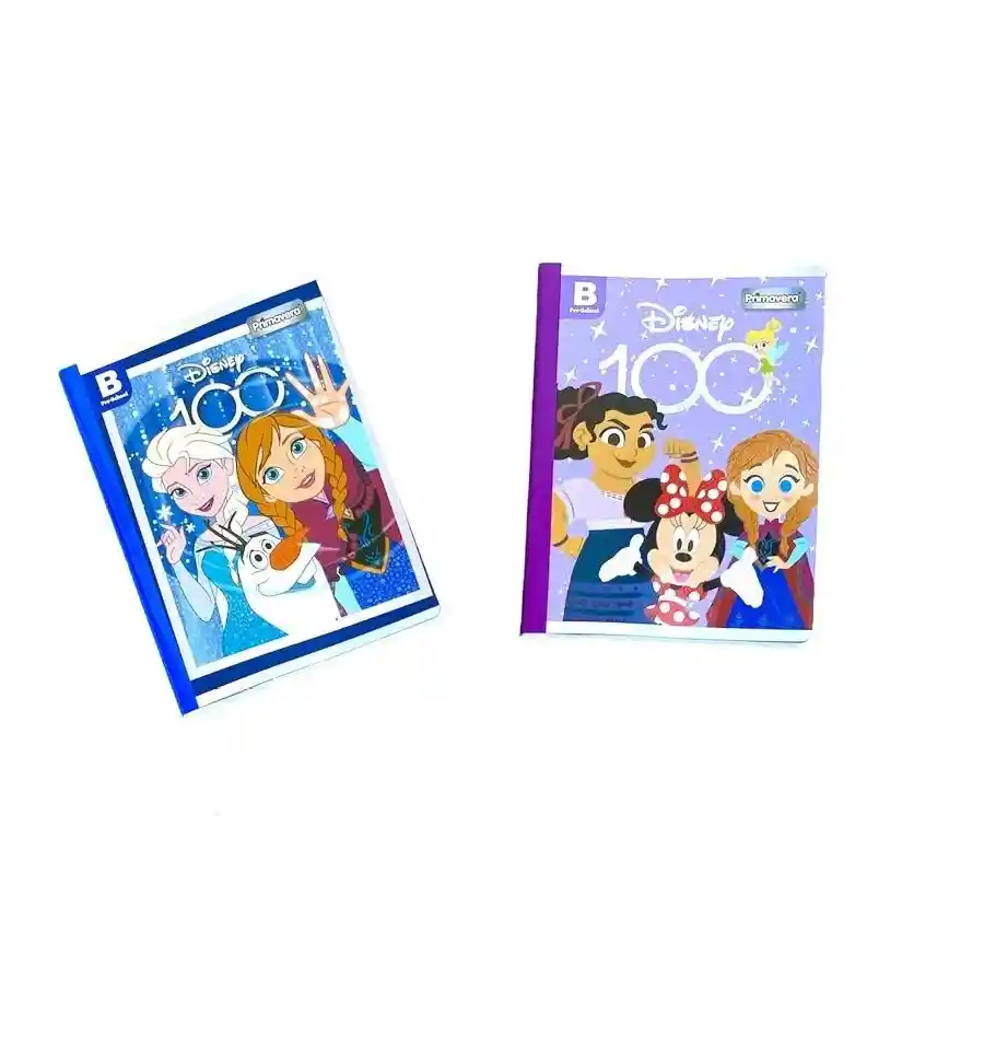 Cuaderno Cosido Para Niña Con Stickers. Cuadros 1 X 1 Cm 100 Hojas. Diseños Surtidos