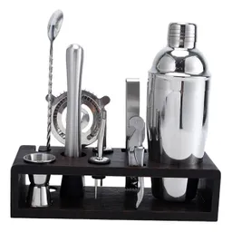 Juego Bartender Coctelera Utensilios Bar Inoxidable 12 Pzs