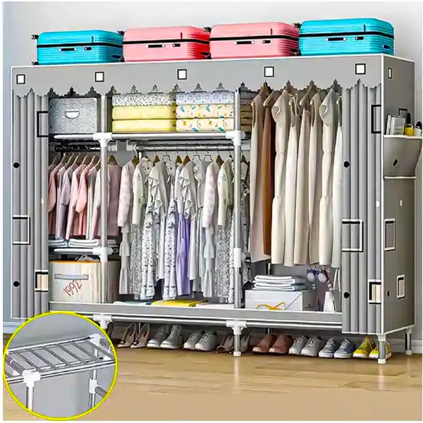 Closet Ropero Reforzado Portátil Aleación Pura 205cm Armable