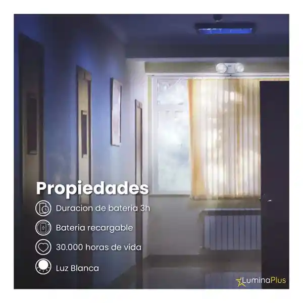 Lampara De Emergencia Led Recargable 5.4w Autonomia 3 Horas