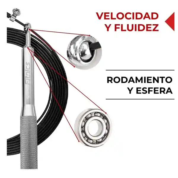 Lazo Cuerda Saltar Profesional Velocidad Aluminio 52 Bits