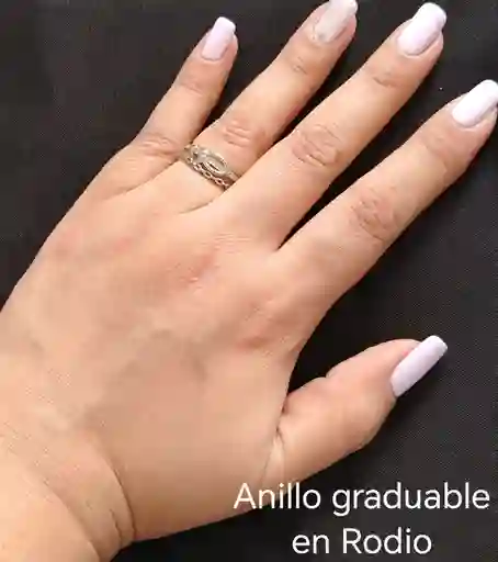 Anillo Graduable Cordon Rodio