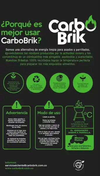 Briquetas De Carbón Ecológicas 1.5kg