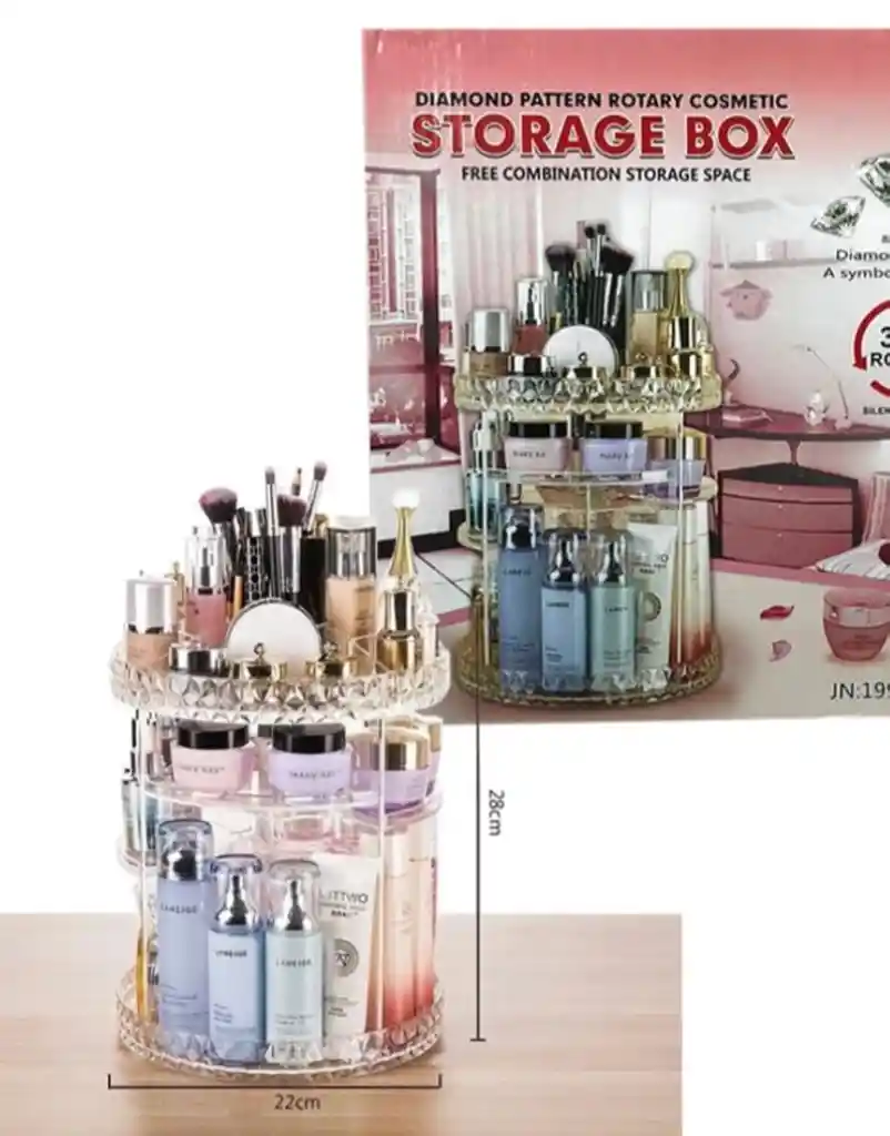 Organizador De Maquillaje Giratorio 360