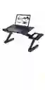 Mesa Portátil Ajustable Multifuncional Plegable Negra