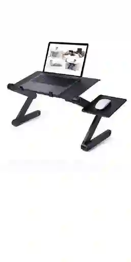 Mesa Portátil Ajustable Multifuncional Plegable Negra