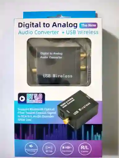 🎧 Convertidor Digital A Analógico + Usb Wireless Bt 5.0