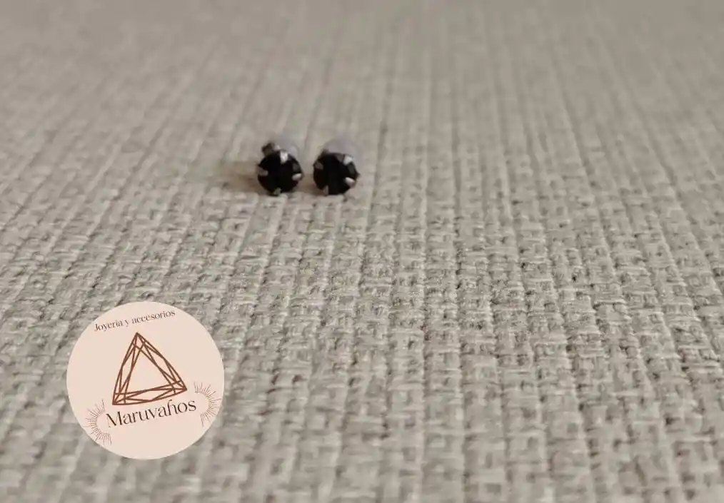 Topos Plata 925 Circon Negro
