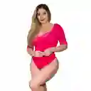 4058-body Moldeador De Uso Exterior Con Manga 3/4 Color: Fucsia Talla: L/xl