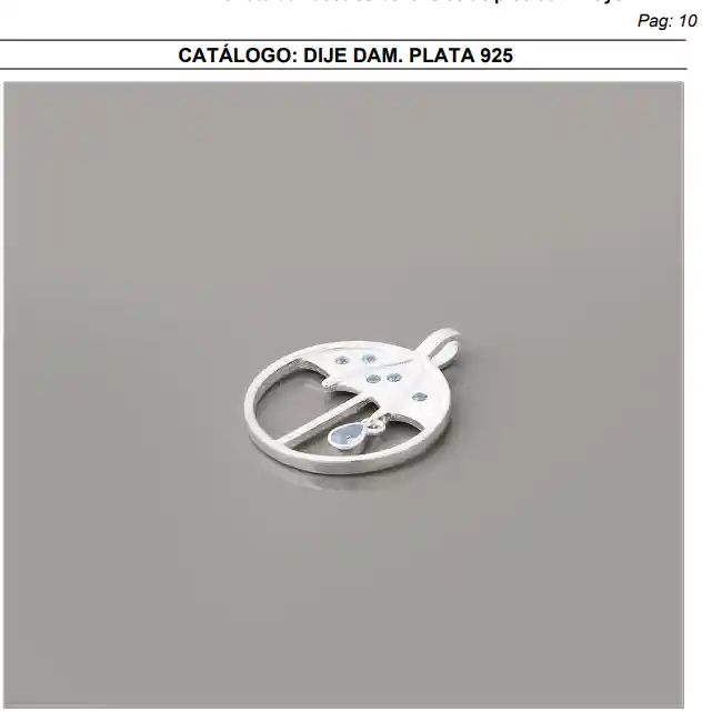 Collar Juego Sombrilla En Plata 925