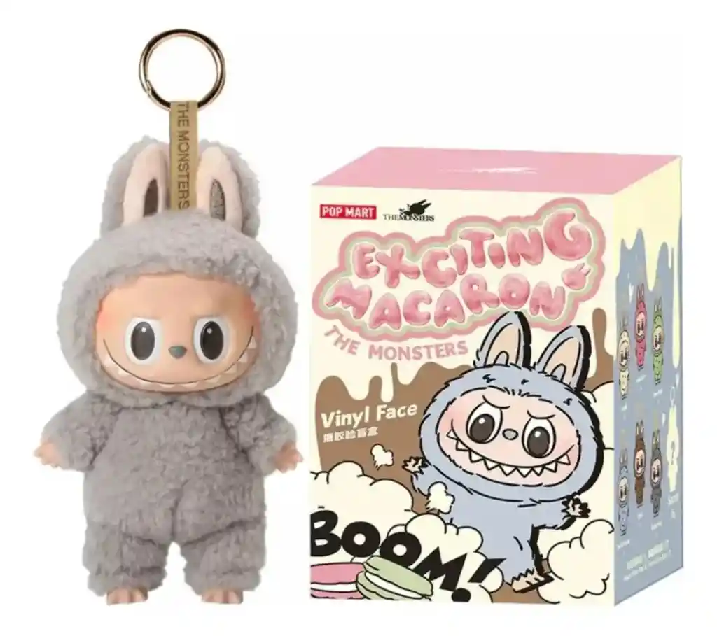 Juguete Inspirado Tipo Labubu Sorpresa Exciting Macaron Llavero Peluche Coleccionable
