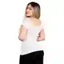 5009-blusa Moldeadora Control Abdomen Manga Corta Color: Blanco Talla:unica