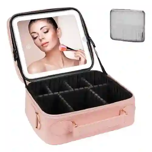 Cosmetiquera Con Espejo Led – Iluminación Profesional Y Organización Elegante Para Tu Maquillaje