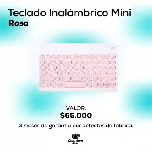 Teclado Inalámbrico Mini Rosa