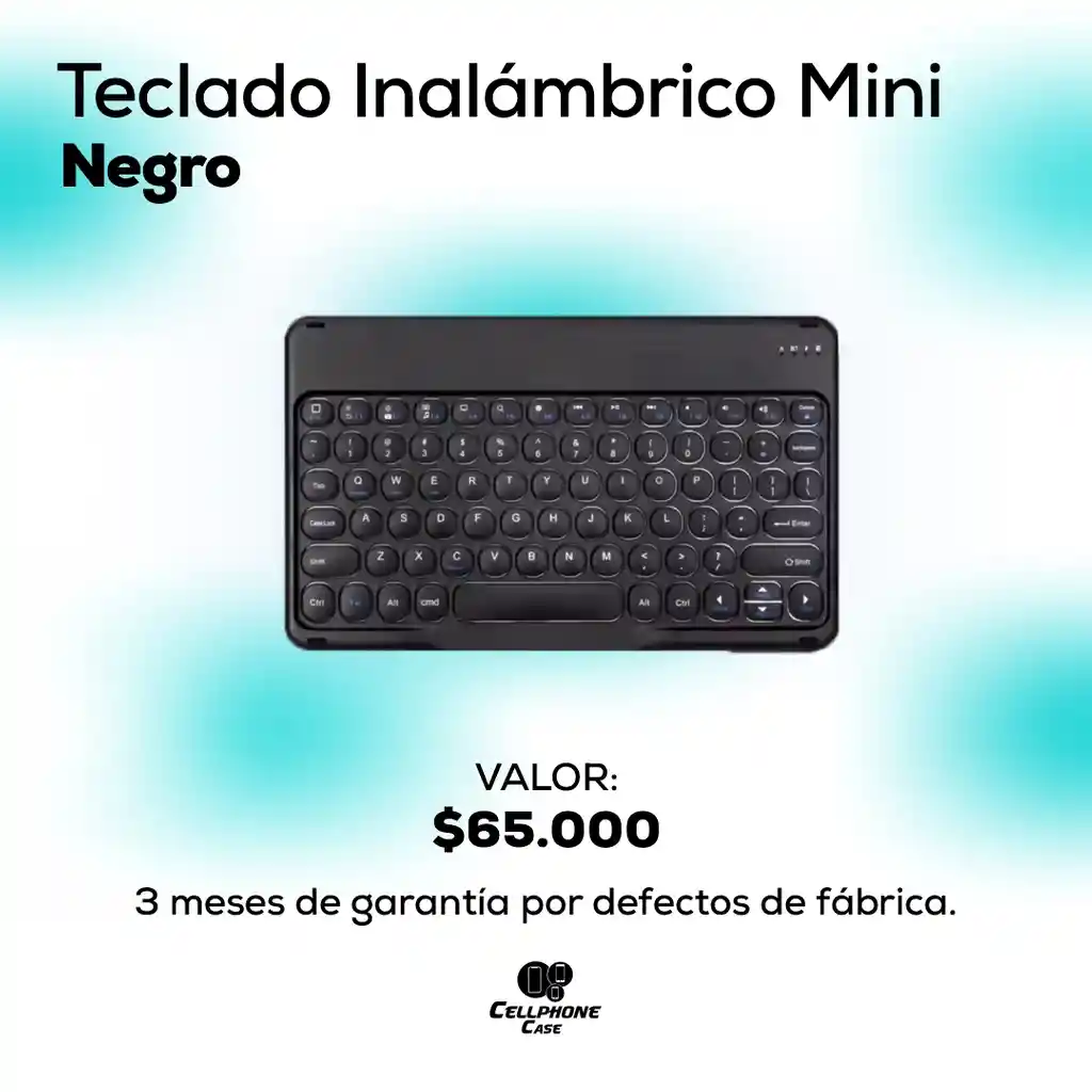 Teclado Inalámbrico Mini Negro