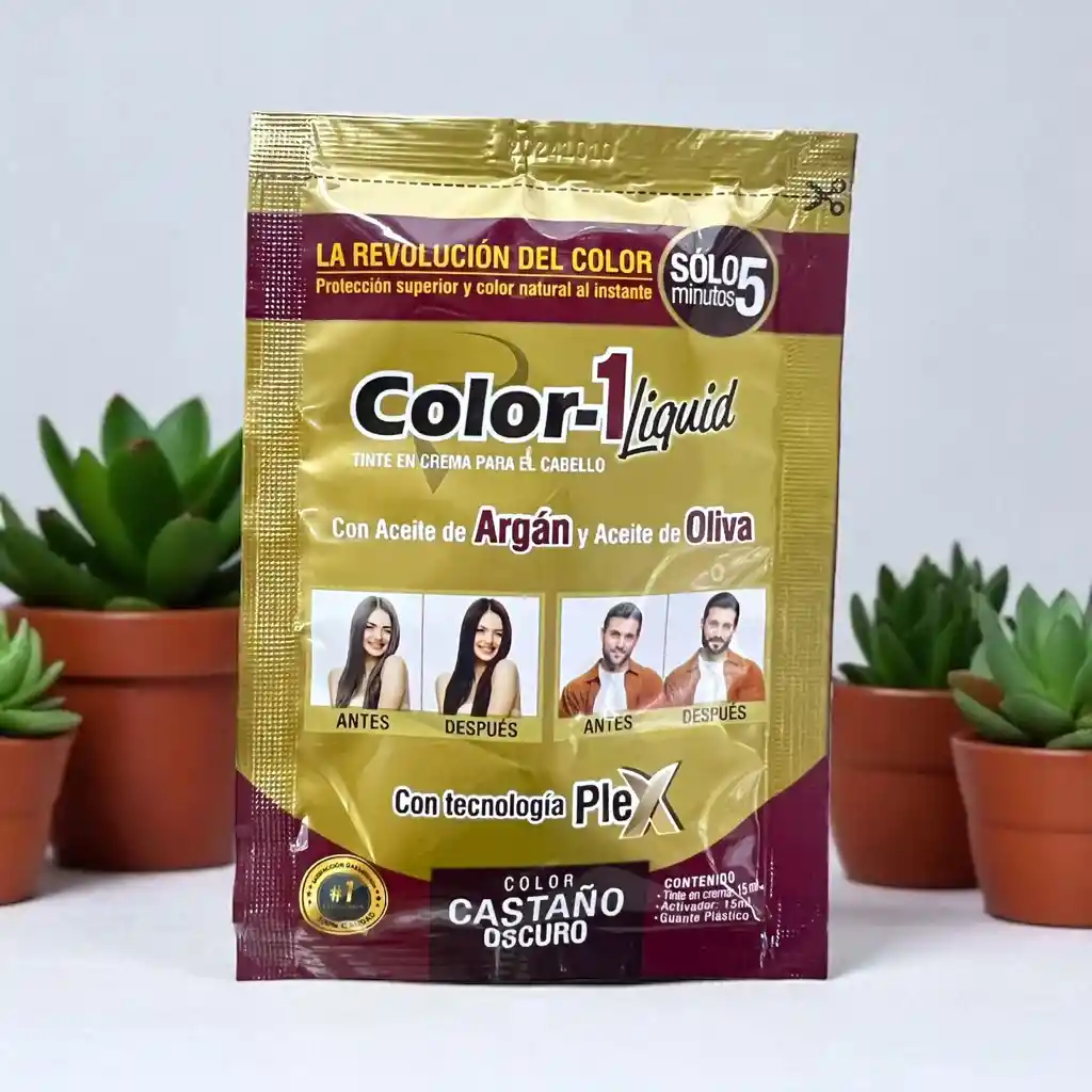 Tinte Capilar En Crema Color 1 Castaño Oscuro X15ml