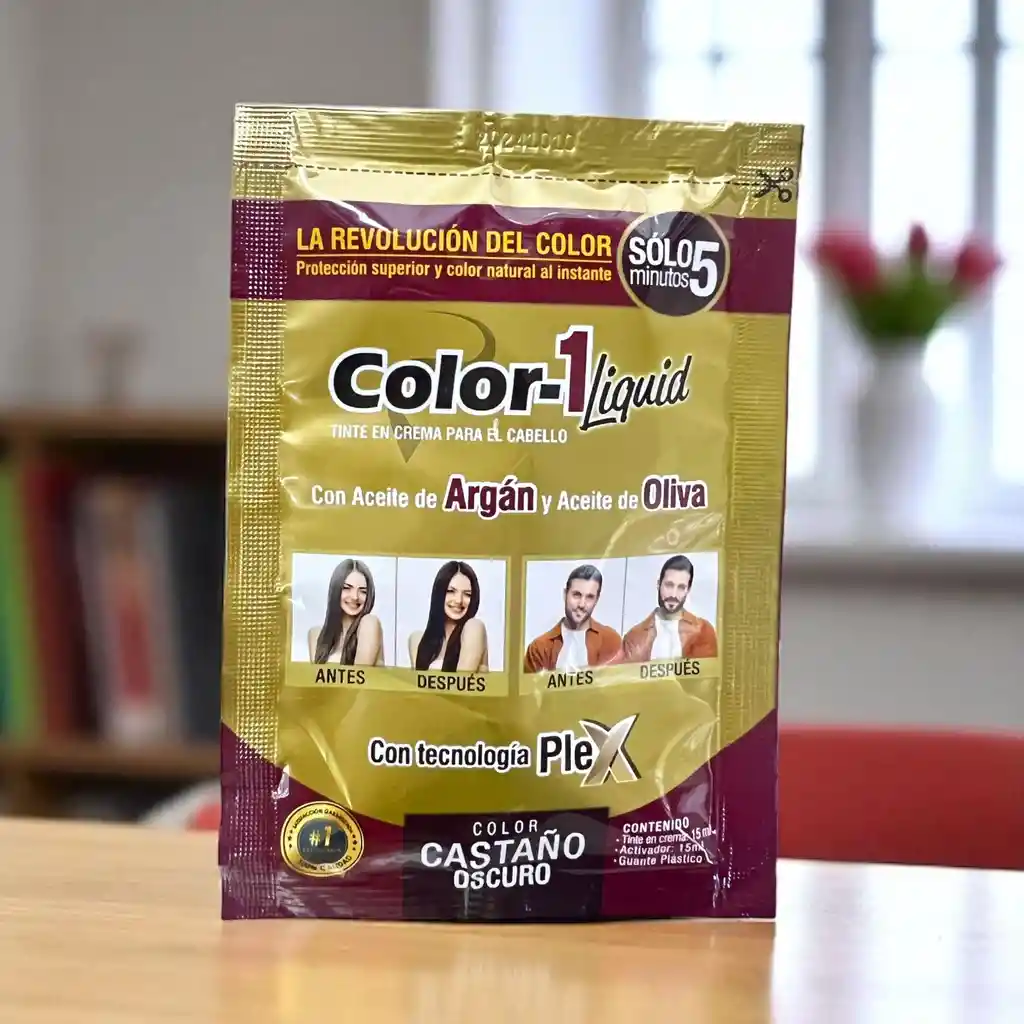 Tinte Capilar En Crema Color 1 Castaño Oscuro X15ml