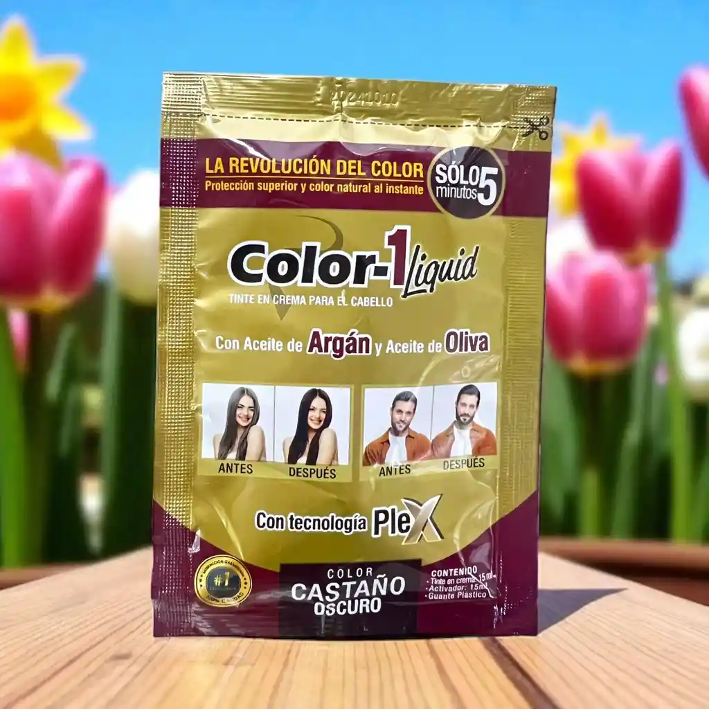 Tinte Capilar En Crema Color 1 Castaño Oscuro X15ml