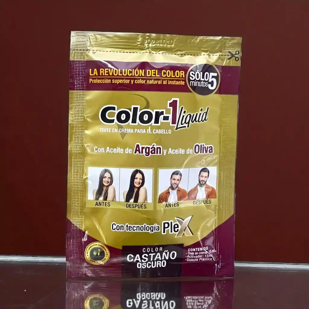 Tinte Capilar En Crema Color 1 Castaño Oscuro X15ml