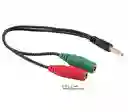 Convertidor Audio Micrófono 2 A 1 De 3.5mm