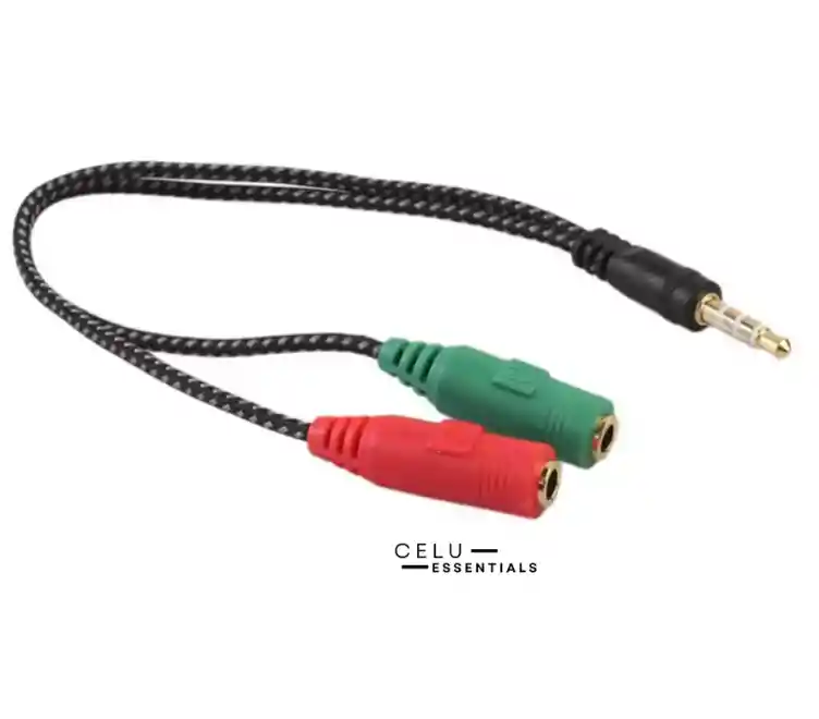 Convertidor Audio Micrófono 2 A 1 De 3.5mm