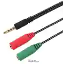 Convertidor Audio Micrófono 2 A 1 De 3.5mm