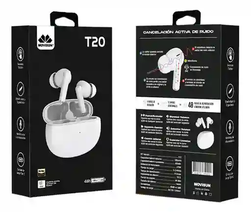 Audífonos Movisun Inalámbricos T20