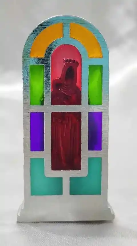 Figura Religiosa Virgen Del Carmen Mini Plateada 6cm
