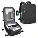 Maleta De Mano Para Cabina Viaje Y Ordenador Usb Impermeable Negro